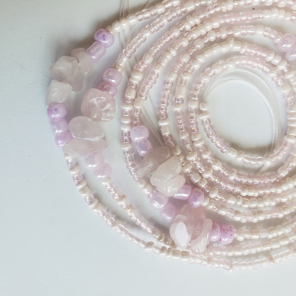 Pretty in Rose Quartz Waist Beads
